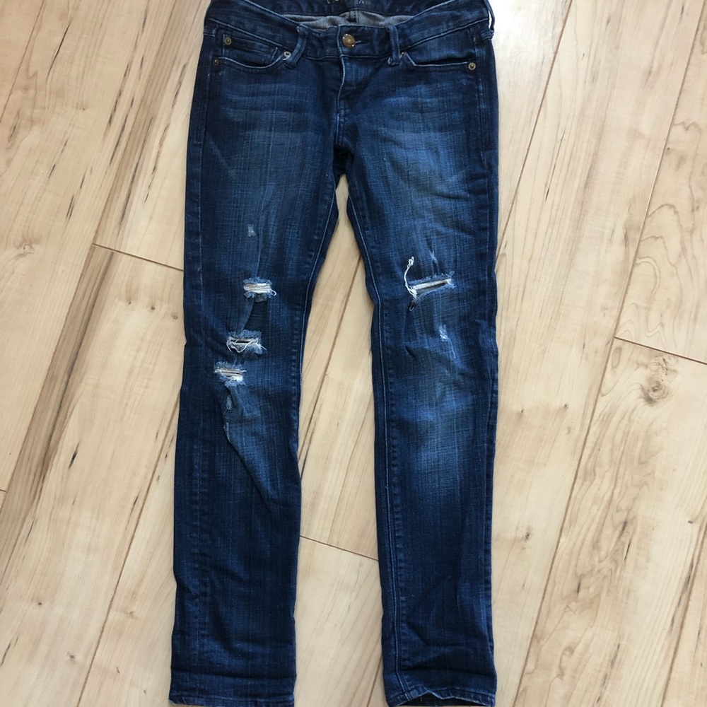 Express Distressed Dark Wash Jeans